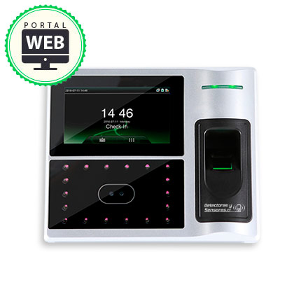 Reloj Control Biométrico de Asistencia, Detección Facial con Batería de Respaldo